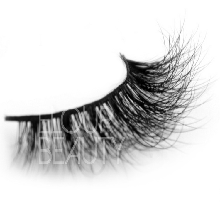 Premium quality black 100% real mink eyelashes wholesale ES15